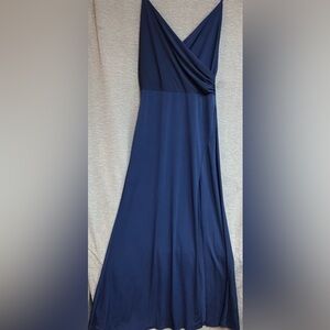 Fashion nova large, navy blue, spaghetti strap, Crossbody’s ruching formal dress